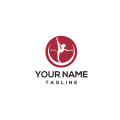 Simple modern and minimal ballerina dancing club logo design 
