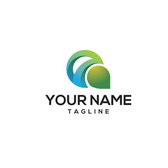 Modern Gradient 3D shaped logo design for modern Hotel, Mortgage, Real estate, and property management.