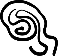 abstract hand drawn element