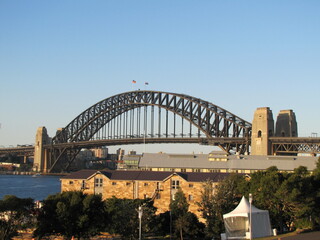 The Harbour Bridge seen from the Observatory Hill Park in Sydney, Australia
