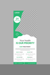 modern design medical and health care roll up.