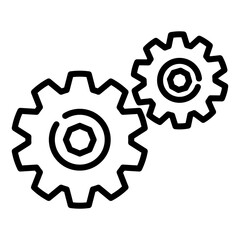 Setting icon with transparent background