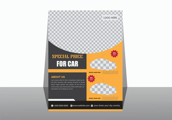 rent a car flyer design template