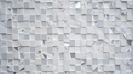 Clean Grey Matte Effect - Decorative Architectural Background with Vintage Wide Broken Mosaic Tiles for Apartment, Room or Bathe Illustration: Generative AI