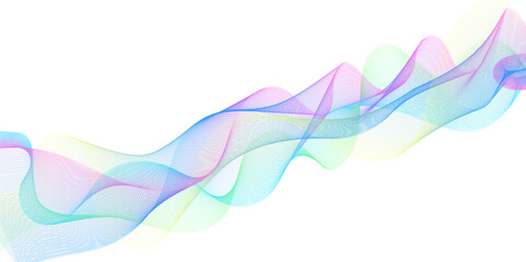 Abstract colorful glowing wave curved lines background.  Abstract frequency sound wave lines and technology curve lines background. Design used for banner, template, science, business and many more.