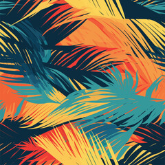 Seamless Colorful Hawaii Palms Pattern. Seamless pattern of Hawaii Palms in colorful style. Add color to your digital project with our pattern!