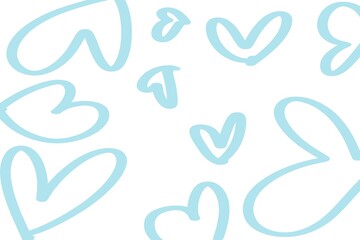 realistic vector illustrations of blue heartwith withe  background.