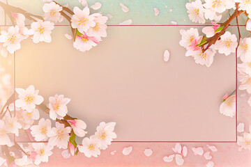 Obraz na płótnie Canvas blossom background,background with sakura,framework for photo or congratulation with flowers