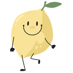 lemon vegetable cute character design