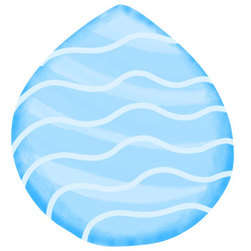 recommend clip art: Single blue easter egg with line