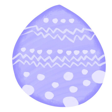 recommend clip art: Single violet easter egg with decor line