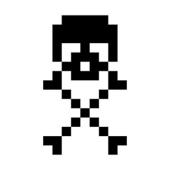 Skull pixel icon