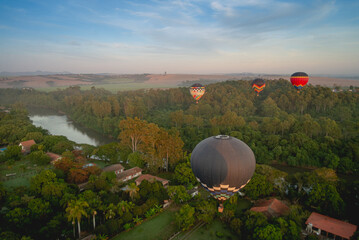 Hot air ballons in the sky