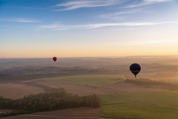 Hot air ballons in the sky
