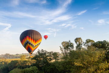Hot air ballons in the sky