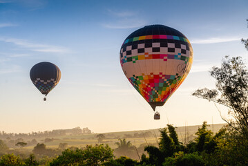 Hot air ballons in the sky