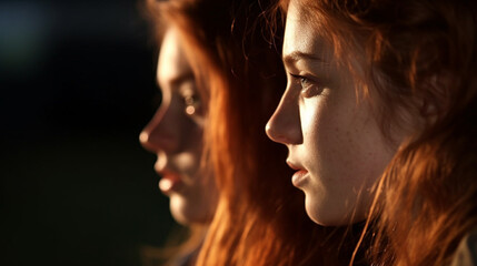 two teenagers, adolescents, outside, sad, hopeless or helpless, questioning themselves, doubts and problems and worries