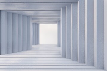 3D render stairway on white background. minimal stair scene for product placement 