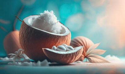 coconut as soft ethereal dreamy background professional color