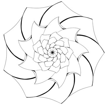 recommend clip art: Black and white mandala drawings are suitable for coloring books.