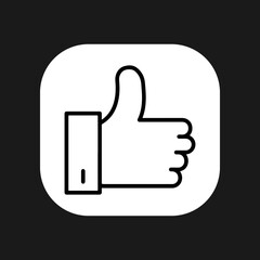 thumb up icon, like sign icon
