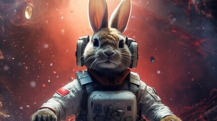 Cosmic Hops: Exploring the Universe with an Astronaut Bunny Generative AI