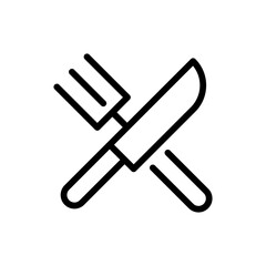 Fototapeta premium eating line icon