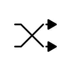 shuffle glyph icon