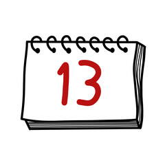 The calendar dates and number