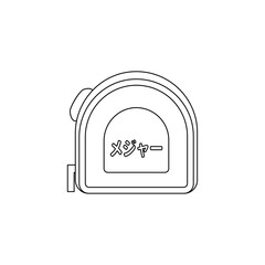 モノクロのイラスト_メジャー