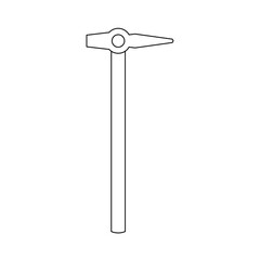 モノクロのイラスト_テストハンマー