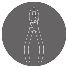 グレーバックのイラスト_プライヤー