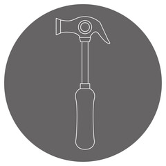 グレーバックのイラスト_仮枠ハンマー