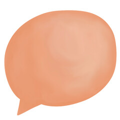 Orange Speech Bubble