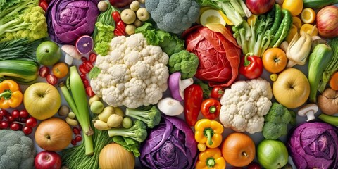 Human brain made of variety colorful vegetables , concept of Nutritional anatomy, created with Generative AI technology