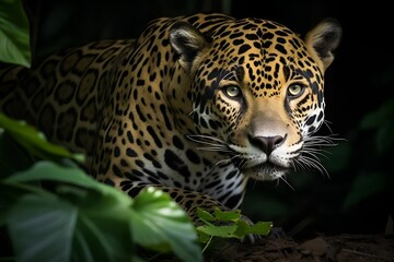 Obraz premium Jaguar en las selvas de Petén, Guatemala