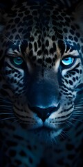 Fototapeta na wymiar beautiful luxurious blue eye jaguar