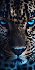 beautiful luxurious blue eye jaguar