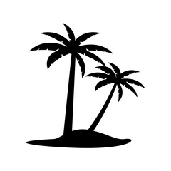  COCONUT TREE icon silhouette design template vector