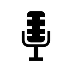  MICROPHONE icon silhouette design template vector