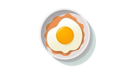 Ilustraci&oacute;n de un huevo minimalista