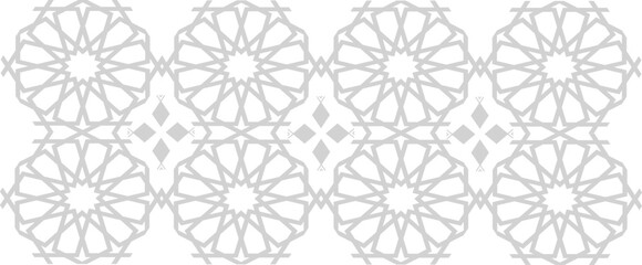 Template for an Islamic ornament pattern with decorations geometric shape
