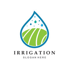 Irrigation logo design vector. Icon Symbol. Template Illustration