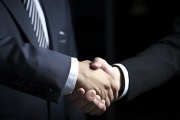 Hombres de negocio dándose la mano tras cerrar un trato