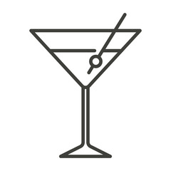 Cocktail Drink Glass icon. Martini Cocktail illustration.