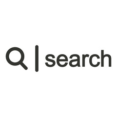 Magnifying glass search button icon. Search bar illustration