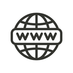Globe and web site icon. Online world www illustration