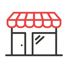 Market shop line icon. Store or Marketplace illustration