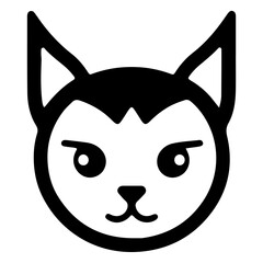 cute cat outline illustration for international cat day