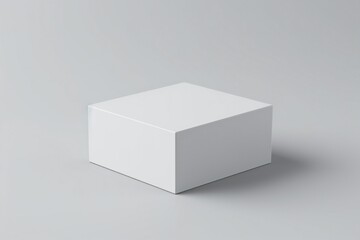 Fototapeta premium Empty white box mockup on white background Generative AI